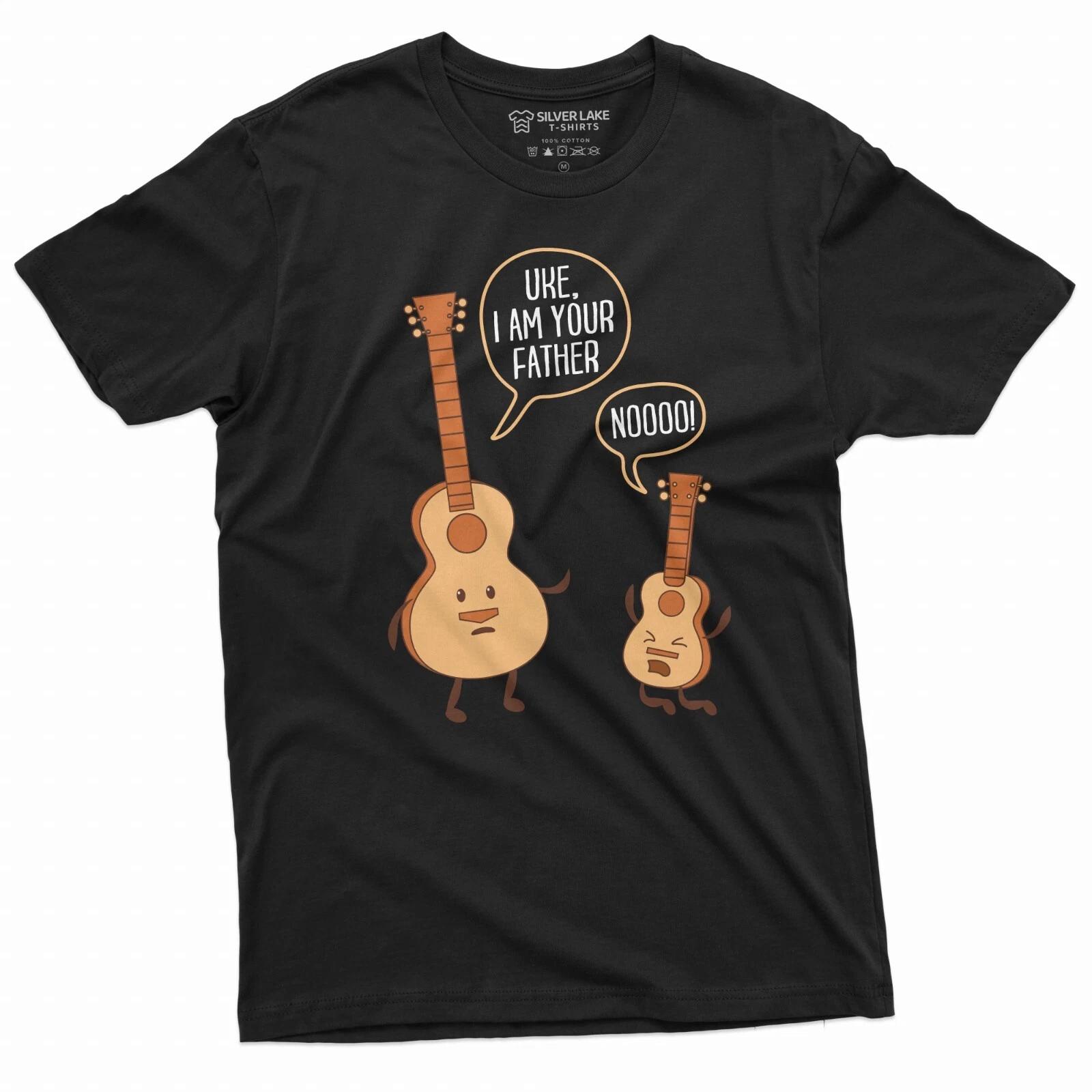 Men s Guitar T-shirt Funny Ukulele I am your Father Tee Shirt Guitarist gifts XXL