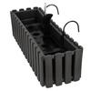 Flowerpot Balcony Terrace Box With Hooks Irrigation System Gray 60Cm