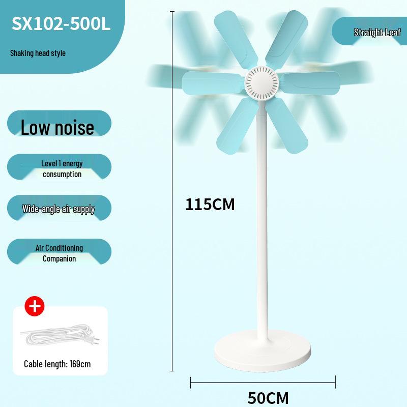 Gridless Vloerventilator met 500MM Diameter - Verbeterde Kracht voor Studentenkamer en Slaapkamer