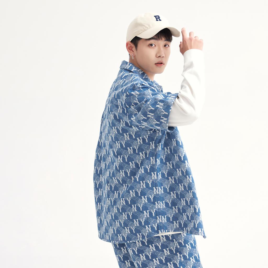 New MLB Presbyopia Shirt Men's Sky Blue 3LDRM0633-50SBL