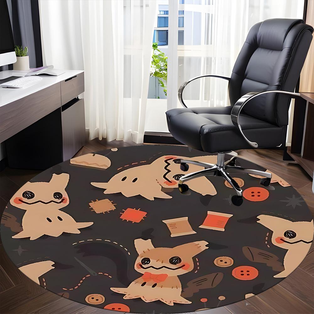 1pc Ghostly Sewing Office Round Area Rug, Indoor Mat Suitable For Office, Under Office Chairs Bedroom Living Room Home Decor, Room Deco 022