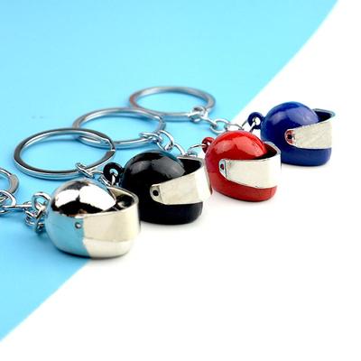 3D Safety Helmet Keychain: Metal Firefighting Gift Pendant with Engraving