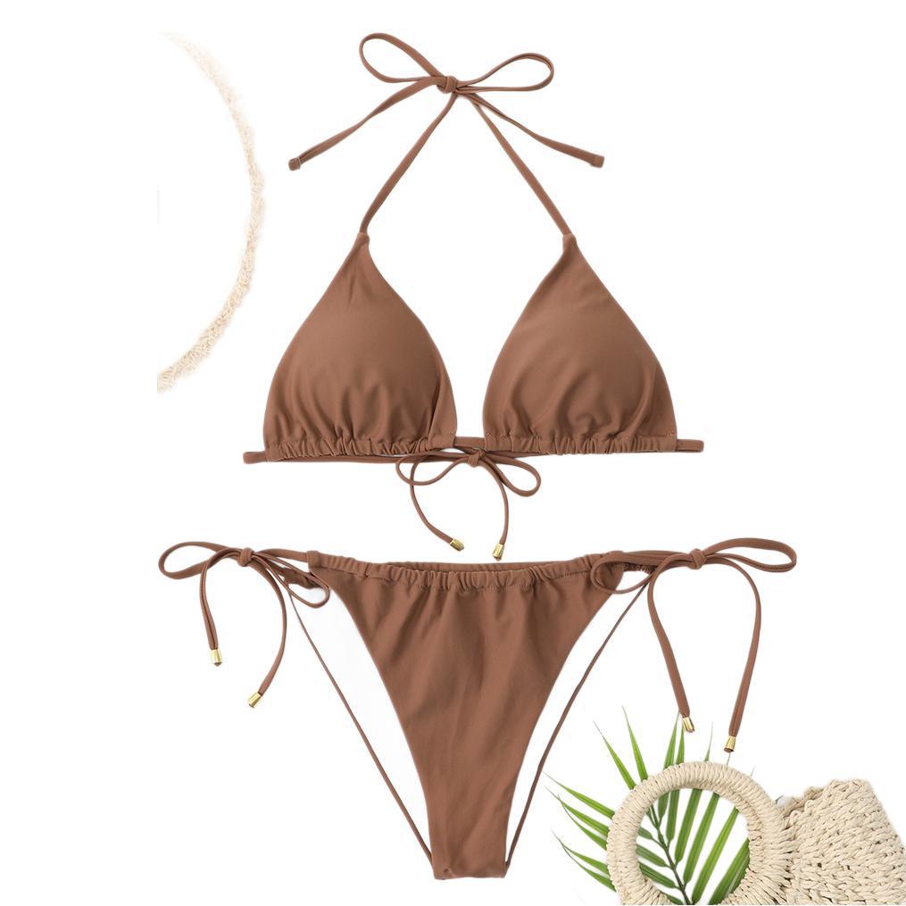 2024 Summer Women's Sexy European & American Split-Strap Bikini Swimsuit