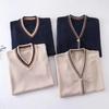 JK Sweater Spot Japanese College Embroidery V-neck Long Sleeve For Men And Women Students School Uniform Sweater Knitting Jacket