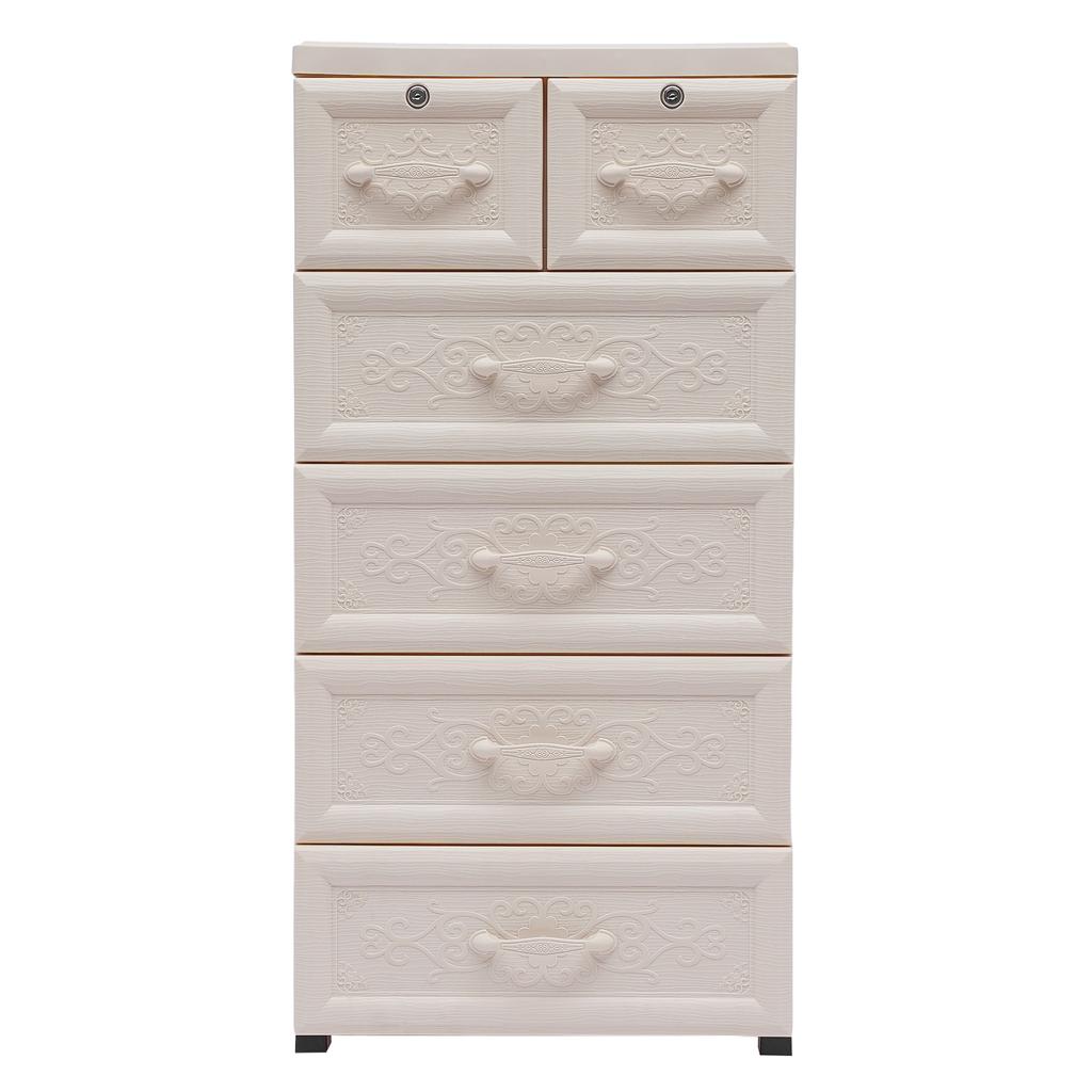 5 Layers Storage Cabinets 6 Drawer Moveable Cabinet Storage Organizer White Great Home Decor For Bedrooms, Living Rooms, Studies
