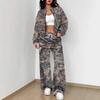 Outdoor Camouflage Herbst Und Winter Neue Europäische Und Amerikanische Damenbekleidung Retro Druck Anzug Damen