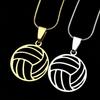 Beach Volleyball Hollow Ball Hiphop Pendant Chain Collar Fashion For Women Men Stainless Steel Necklaces Jewelry Party Gifts