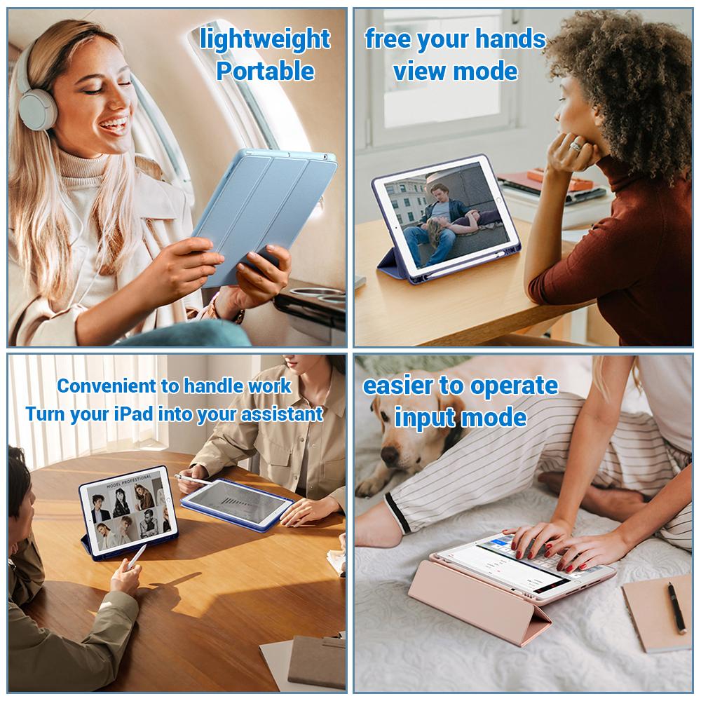 Kalemlikli Kapaklı IPad Pro 13 2024 12.9 2021 10.2 7/8/9/10th Kılıf iPad Air 11 2 4 5 Mini 5 6 Taşınabilir IPad Pro 11 Nesil Kılıf