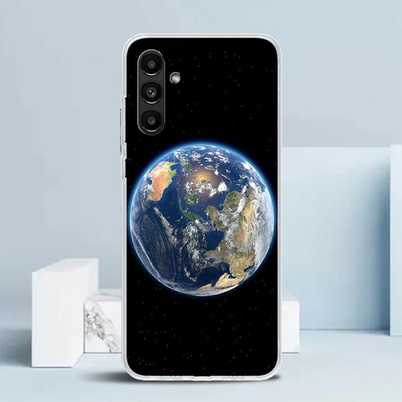 Earth Stars Space Phone Case For Samsung Galaxy A17 A37 A57 A16 A15 A14 A13 A56 A55 A54 A53 A36 A35 A34 A33 A26 A25 A24 A23 Gala