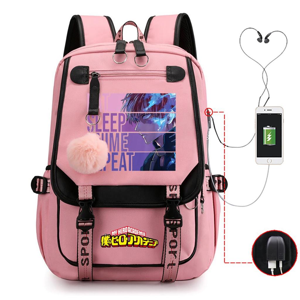 My Hero Academy Has the Same Peripheral Backpack, Animation Two-dimensional Printing, Primary and Secondary School Schoolbag.