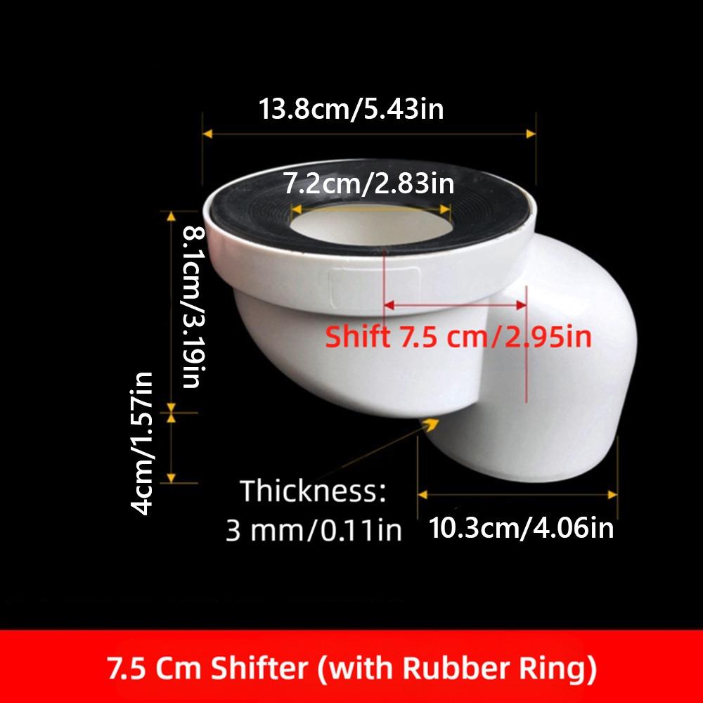 PVC-Kunststoff Toilettenspülrohr 110mm Versatzflansch-Adapter Toiletteninstallation
