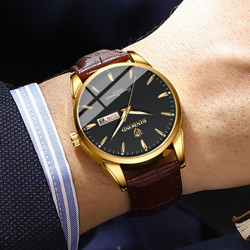 Watch Student Non-mechanical Watch Station West Road Double Calendar Waterproof Quartz Watch Men's Watch Men's Watch