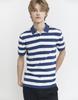T-shirt a maniche corte a righe con collo alto in cotone GIORDANO 016513 [2 Colori]