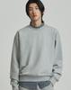 Work On Body Off Basic Semi-Oversized Cotton Sweatshirt [Melange Grey]