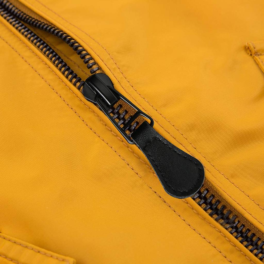 SemiAugust Outerwear Flight Jacket Blouson Patch Military Jacket Nylon Jumper Spring Clothes yellowM Men's MA-1 M-A-One