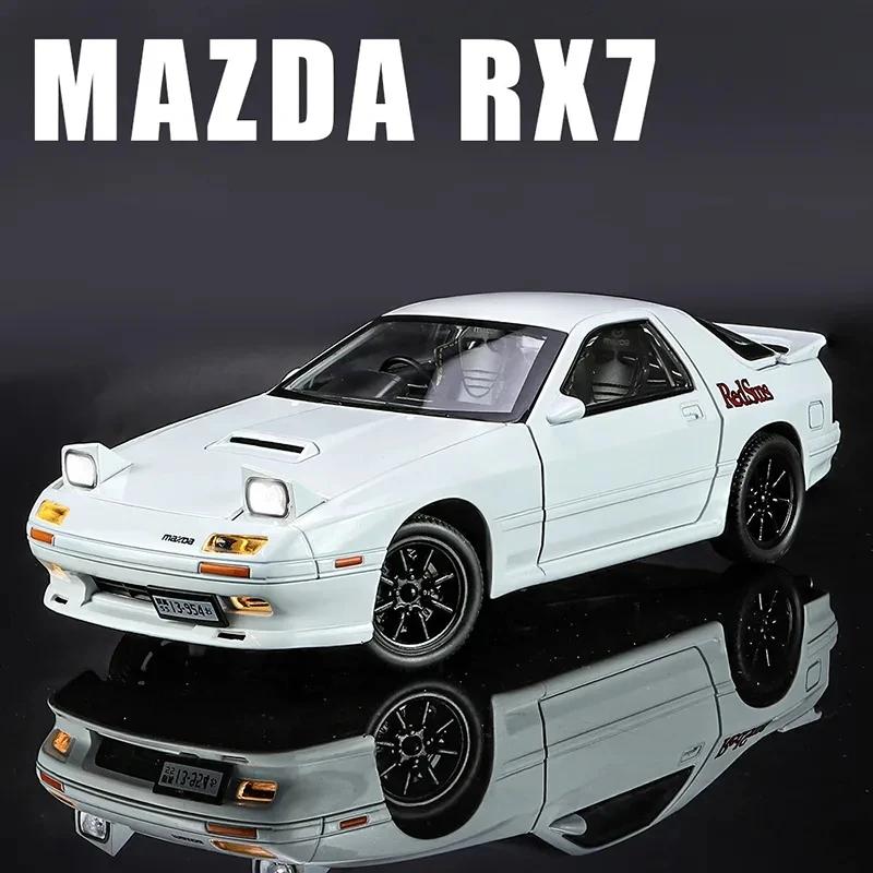 1/24 Mazda RX7 Supercar Alloy Car Diecasts & Toy Vehicles Car Model Sound and Light Pull Back Car Toys Children's Gifts