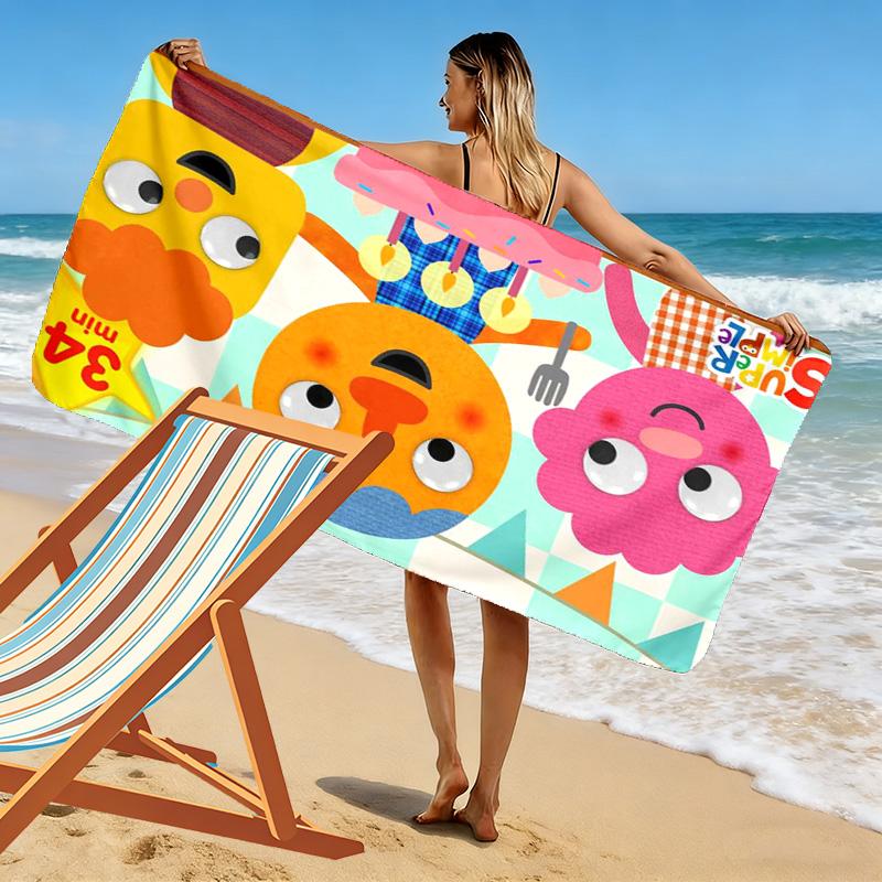 Noodle & Pals 2D Flat Print Beach Towel, Large Soft Quick Dry Towel for Beach Camping SwimmingDSTJ0925038
