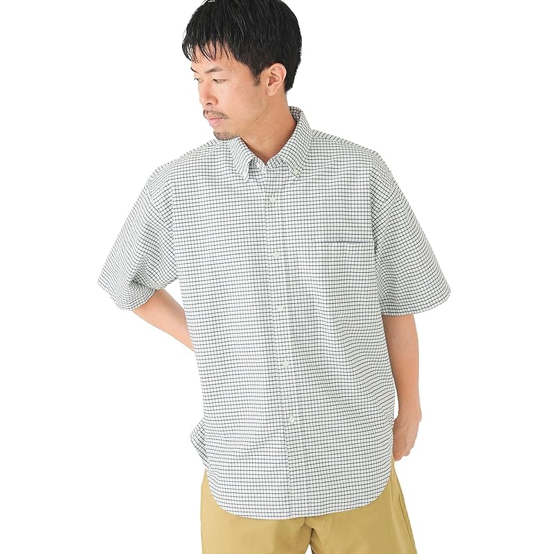 

[Beams] S/S shirt easy fit button down shirt men s CHECK M 11011498301