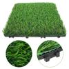 Interlocking Artificial Grass Tiles for Garden Patio Decoration Outdoor Realistic Synthetic Turf Mat for Backyard and Balcony
