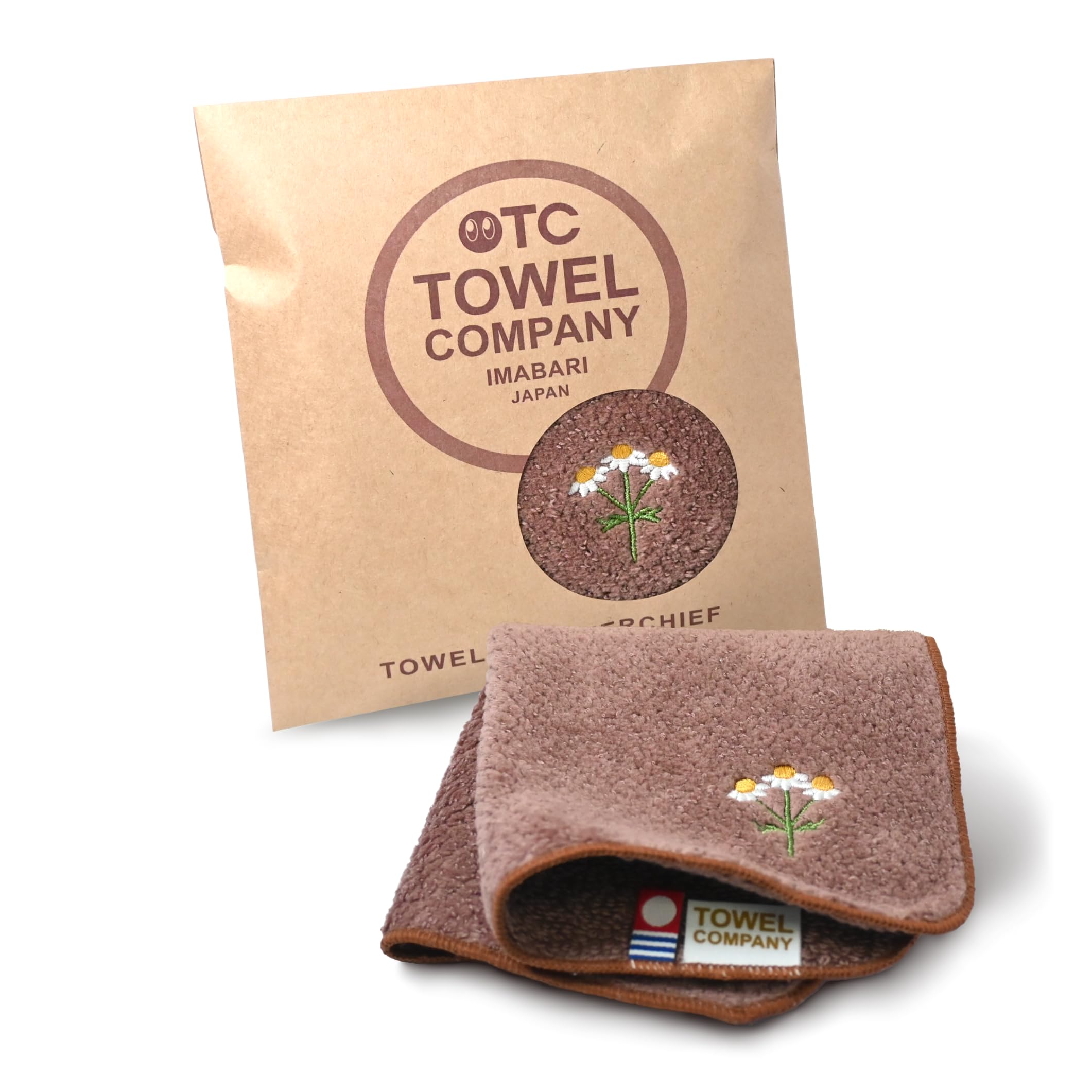 

TOWEL COMPANY Imabari Towel Handkerchief [All 13 Types] 22x22cm Gift Embroidered Floral Botanical Garden Chamomile