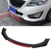 Front Bumper Lip Spoiler Splitter Kit   Aerodynamic Accessory for Car Modification(Glossy Black Red )