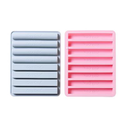 8 Cavities Silicone Chocolate Moulds Crayon Molds Semi-Cylindrical Strip Shaped