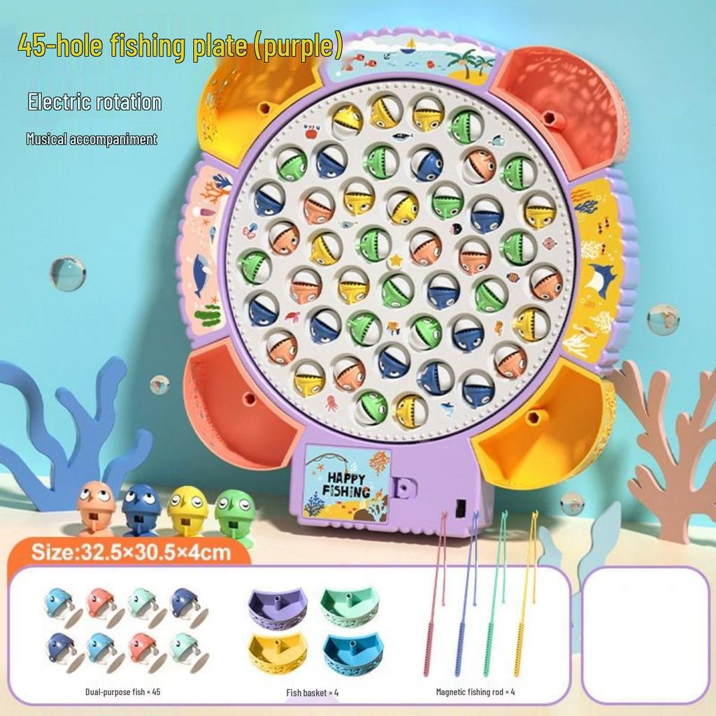 Early Education Electric Fishing Toy for Ages 1-3: Intelligence Development Gift for Boys and Girls