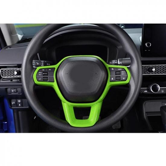 Steering Wheel Border Panel Cover Trim For Honda Civic 11th 22- Bright Green