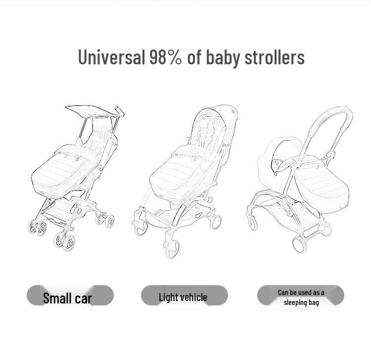Universal Winter Baby Stroller Footmuff: Thick, Warm, and Windproof.