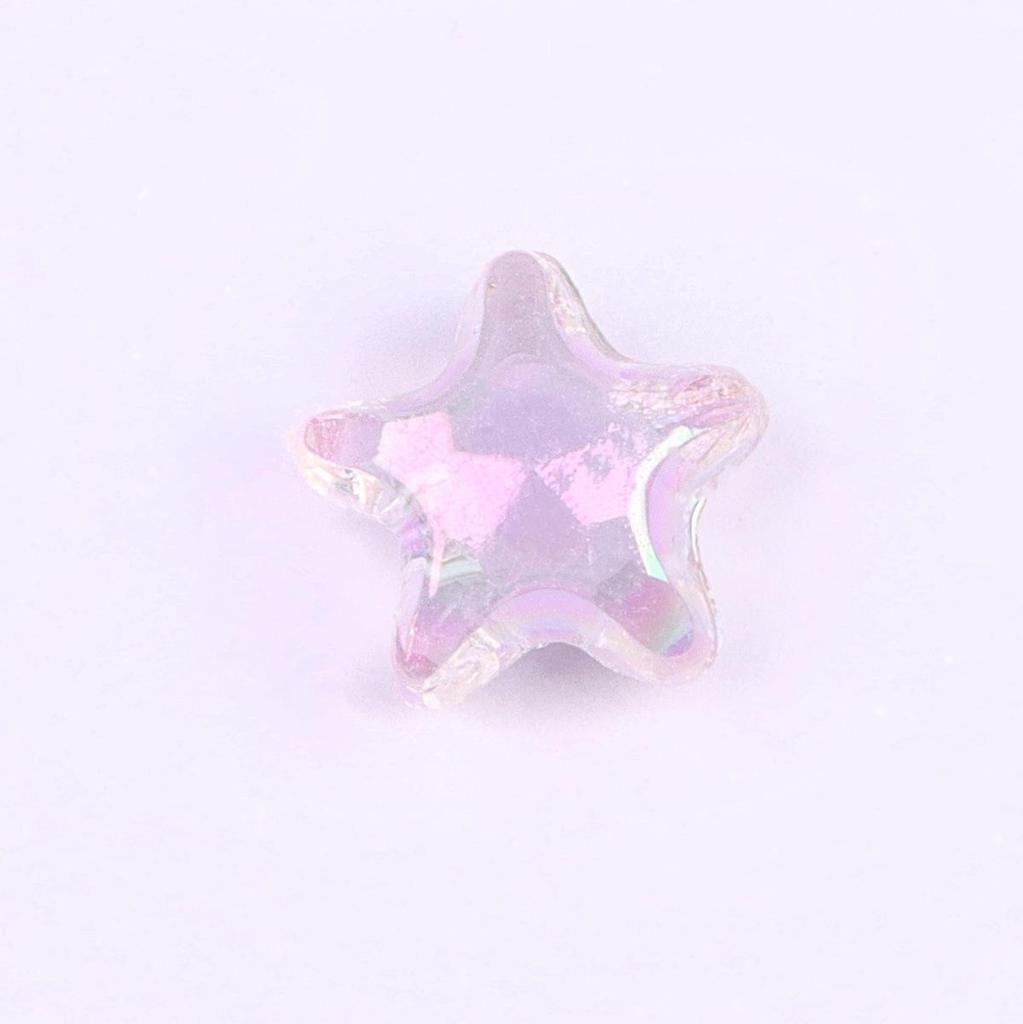 11mm Colorful Transparent Star Center Beads for DIY Headdress, Bracelet, Necklace Accessories