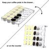 24-Slot Coffee Capsules Holder Drawer Organizer Tray Compatible With K-Cup Coffee Pods Acrylic Capsule Display Rack Home Office