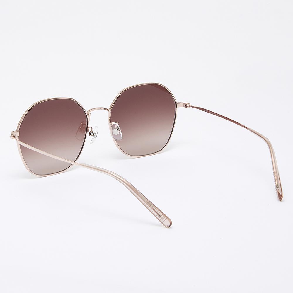 Alloaiweeo [Air Titanium] Al2503 2424G Air Titanium Hexagon Rose Gold Sunglasses