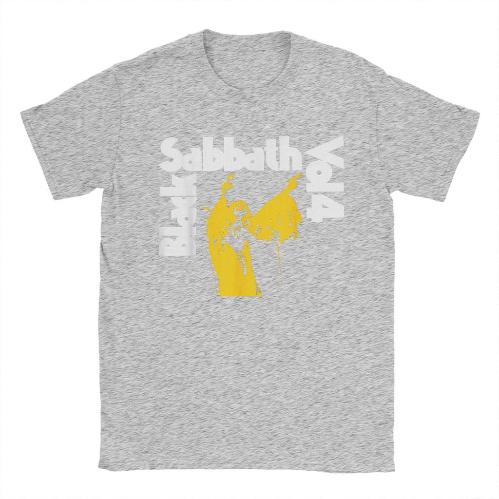 Black Sabbath Vol 4 T-Shirt Summer Heavy Metal Rock Band Awesome T-Shirts 100% Cotton Tee Shirt Short Sleeve Casual Tees