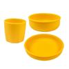 Nordic Silicone Kids Tableware Set: 5-Piece Includes Plate, Bowl, Fork, and Spoon