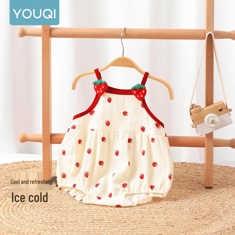 Baby Girl Summer Sleeveless Suspender Romper