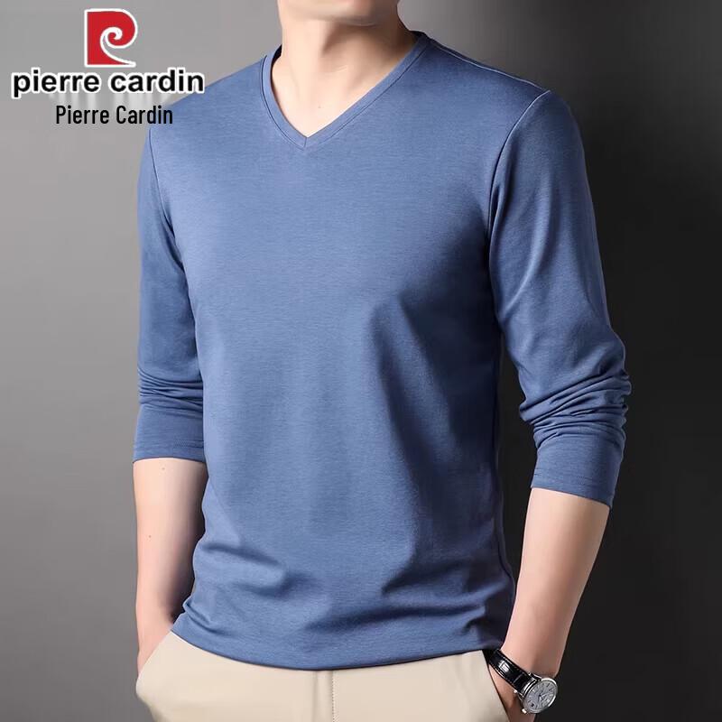 Pierre Cardin Men's V-Neck Long Sleeve T-Shirt