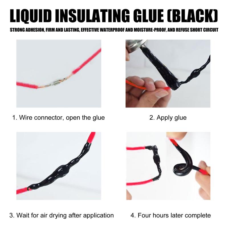 *125ml Liquid Electrical Tape Waterproof Insulating Coating Flexible Adhesive For Wires & Chips Indoor/Outdoor Use Quick Drying