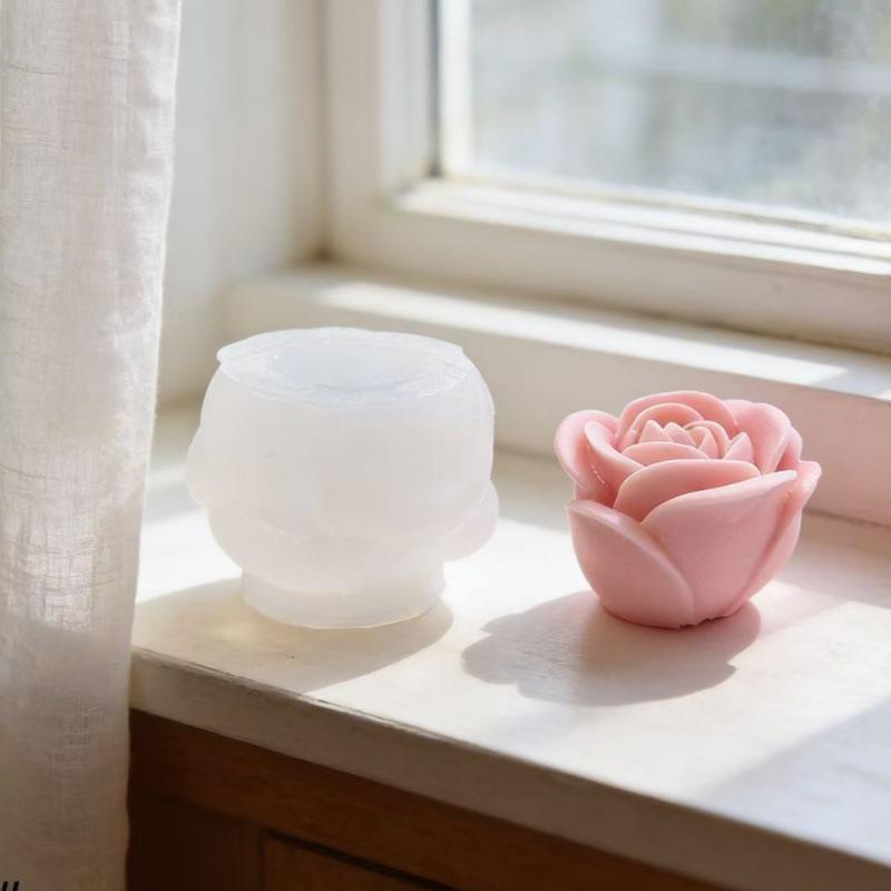 3D Rose Flower Silicone Mold for Aromatherapy, Candle, and Cake Decorations
