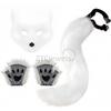 Faux Fur Fox Tail Cat Wolf Cosplay Costume Set Plush Mask Fluffy Paw Gloves Anime Accessories Halloween Party For Girls Women