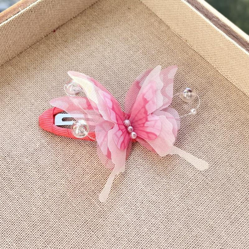 Organza Butterfly Claw Clips for Women Sparkly Beaded Hair Clamps,Prom Wedding Daily Hair Accessories Girl Hair Accessoires