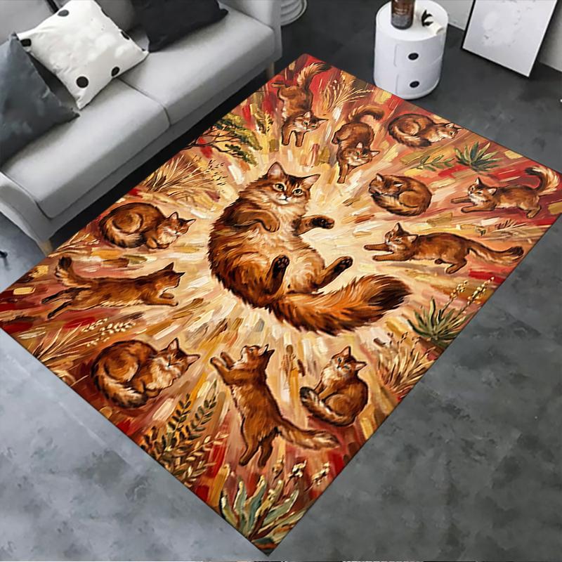 

2025 New Cute kitten Carpet Rug for Living Room Bedroom Home Sofa Decoration,Kids play Non-slip Floor Mat 40x60cm( 15x23in )
