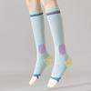 Sports Compression Socks Women Knee High Athletic Socks Elastic Breathable Cushioned Socks for Running Fitness Yoga Dance