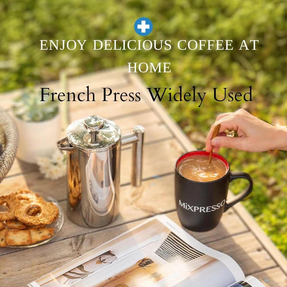 Double Wall Insulated Coffee Pot Filtration System Coffee Press Machine  Hand-made Coffee