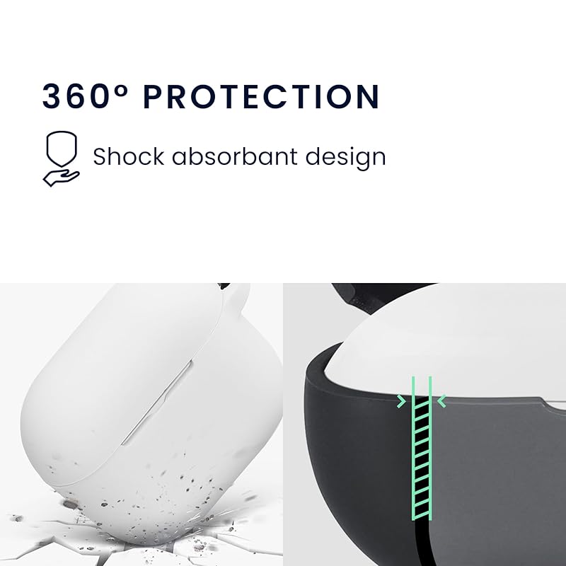 Kwmobile Earphone Case Apple Airpods 4 Compatible Case - Wireless Earphones Silicon Fall Prevention White