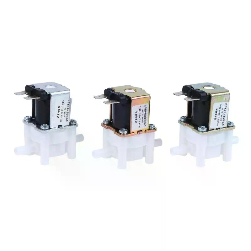 Elektrický plastový solenoid pro ventil DC12V 24V 36V 48V AC110V 220V 1/4" Normálně zavřený Vstupní ovladač spínače regulačního ventilu vody