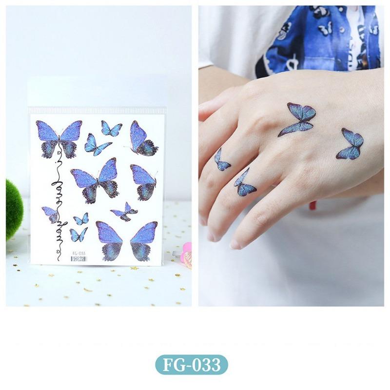 1PC Glitter Gradual Change Butterfly Wings Tattoo Corner of the Eye Face Sticker Children's Eye Makeup DIY Sticker Fish Scale Show