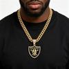 Ledový přívěsek Las Vegas Raiders na řetízku s plnými krystalovými články Šperk Dárek