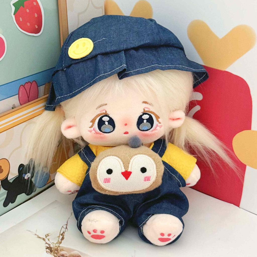 20cm Kawaii Bekleidete Idol Baumwollpuppe Niedliche Kuschelpuppe DIY Plüschpuppe Weihnachts-Geburtstagsgeschenk für Mädchen Kinder