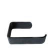 Black Wall-Mounted Toilet Holder with Adhesive Pocket, No-Drill Bathroom Tissue Rack for Towel Storage