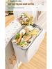 Large Wall-Mounted Kitchen Trash Bin with Sliding Lid for Food Waste